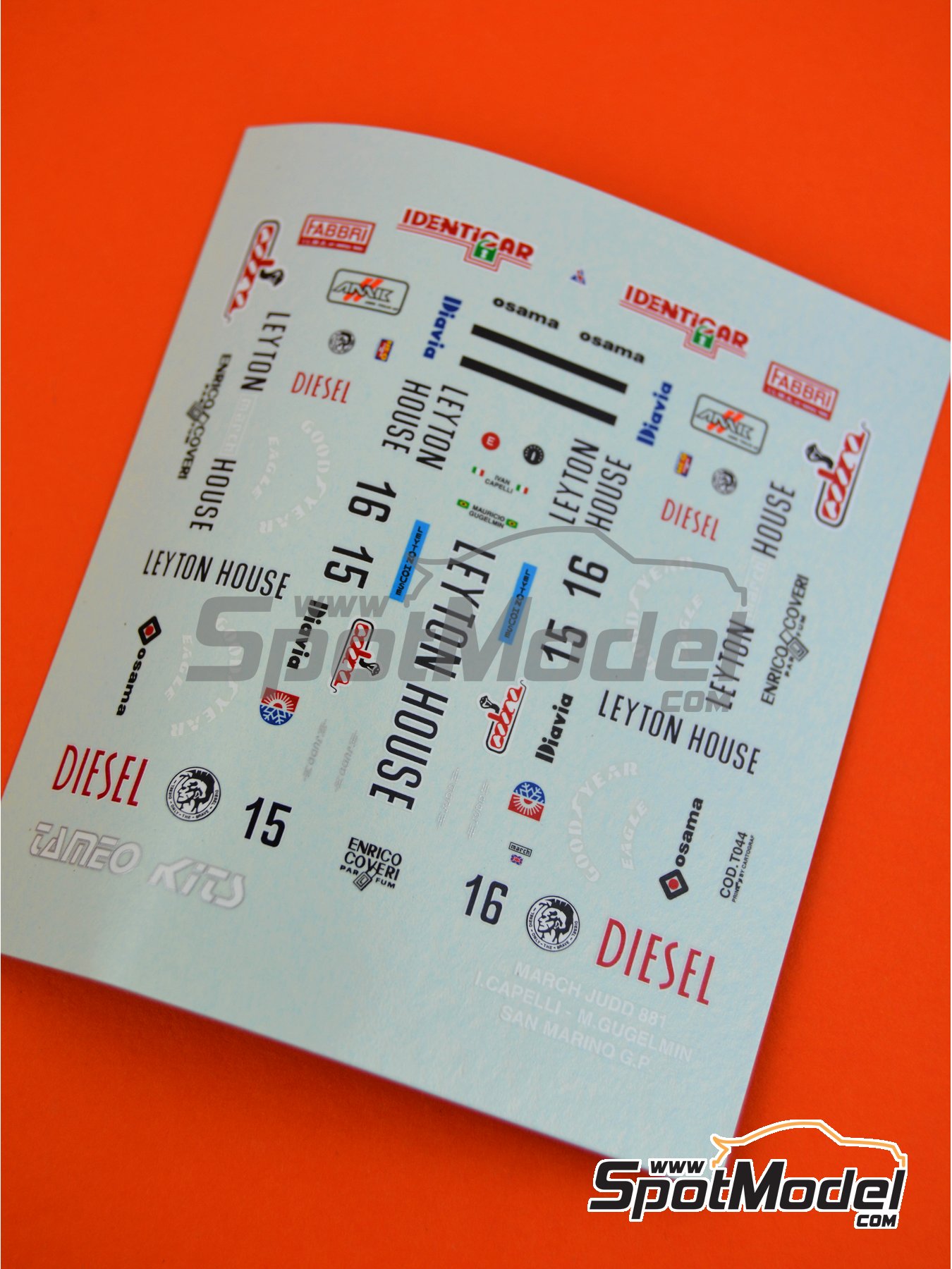 Tameo Kits DK074: Marking / livery 1/43 scale - March Judd 881